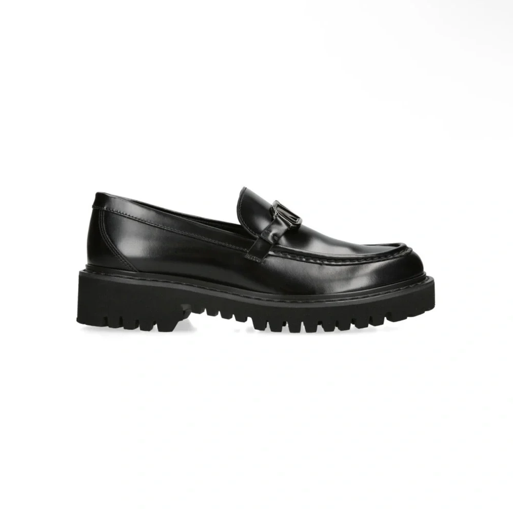 ❗️SOLD❗️VALENTINO GARAVANI VLOGO black leather loafers 39.5 - Picture 12 of 12